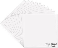 10 Sheets 10 mil Mylar Sheet, 12 x 12 10mil, 12" x 12  , 10 Pack