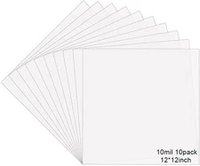 10 Sheets 10 mil Mylar Sheet, 12 x 12 10mil, 12" x 12”, 10 Pack 