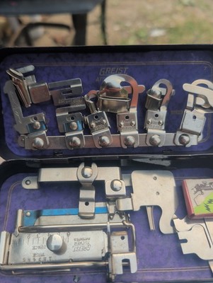Vintage Greist Machine Attachments With Box And Instructions