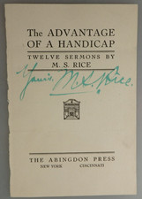 Autograph US writer and pastor Merton Stacher Rice 1925 (136381)
