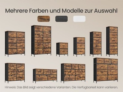SONGMICS Kommode, Schrank, 7 Stoffschubladen, für Schlafzimmer, Flur, Wohnzimmer