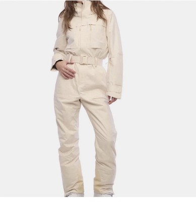 Halfdays Murphy Ski Suit One-Piece Snow Suit Women's XL Oatmilk NWT