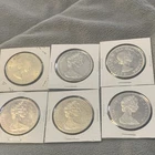 Canada Silver $1 Dollar Coins 1963 1965 Voyageur Design Lot of 6 Uncirculated