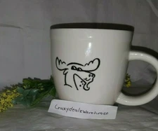  Harry & David White Coffee Mug W Their Mascot Caricature Cartoon Moose 2013