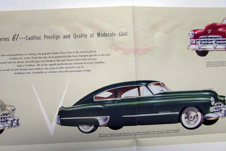 1948 Cadillac Series 61 62 60 Special 75 Original Color Sales Brochure Folder - Imagem 4 de 4