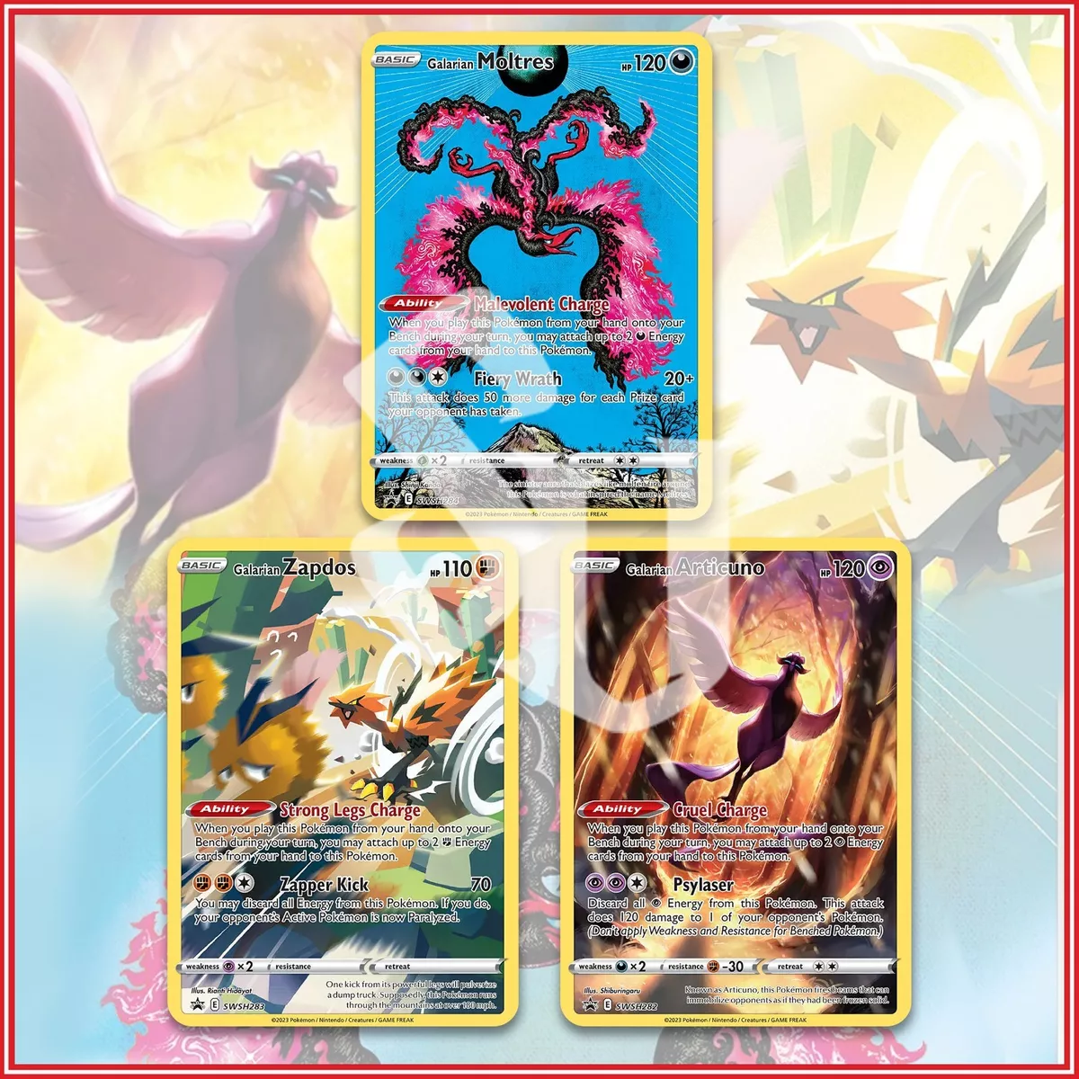 Pokémon TCG: Galarian Articuno, Galarian Zapdos & Galarian Moltres