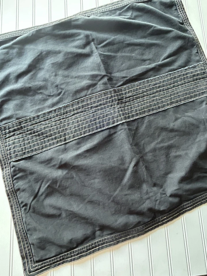 Restoration Hardware青少年刺绣条纹黑色欧式枕套一对 — 第 4/4 张图片