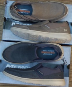 skechers men's canvas status delton loafer