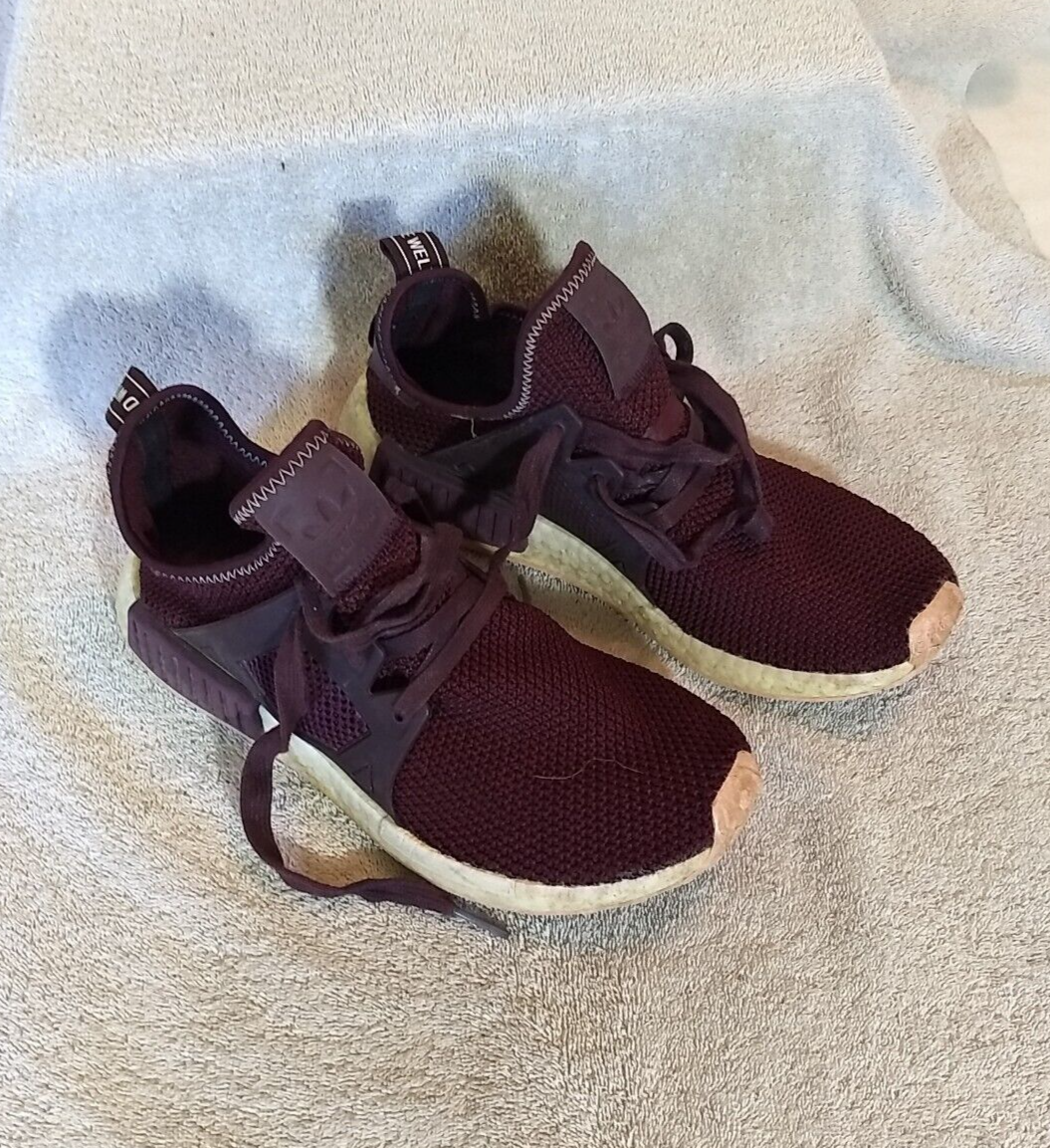 Adidas Womens Preowned NMD_XR1 Dark Burgundy Running Shoes, Size: 7.5  #JJ16+6
