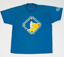 Vintage 90s Milwaukee Brewers MLB Blue T-Shirt Men Size XL Single Stitch