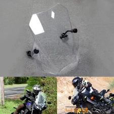 Clear Motorcycle 7/8" Handlebar Windshield Windscreen Mount Kit For Harley Honda