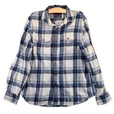 Old Navy Men's Button Up Shirt Large Long Sleeve Multicolor Plaid Cotton Casual