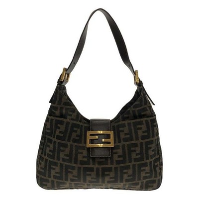 Fendi ZUKA MUMMA BUCKET SHOULDER BAG BROWN WOMEN Used KLDR-0