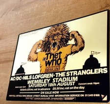 THE WHO - ACDC - THE STRANGLERS - WEMBLEY STADIUM - 1979 - 12X8  METAL POSTER