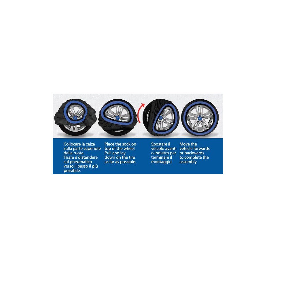 Calze da Neve Goodyear Taglia L 185/80R14 Omologate Italia | Modello 77963 - 2