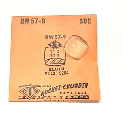 Uhrenglas SUC RW 57-9 - ELGIN 9213 5204 - 11x10,3 [NOS] (Watch crystal)