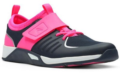 clarks girls pink trainers