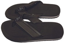 Mens Flip Flops Lightweight Thong Summer Sandals Beach Shoes Black 7