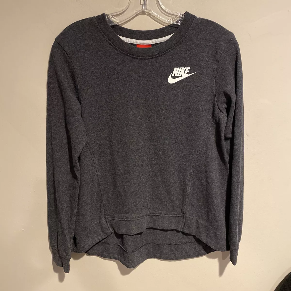 Nike Women&#039;s Sportswear Gym Vintage Crew Sweatshirt Gray Heather Sz XS | eBay