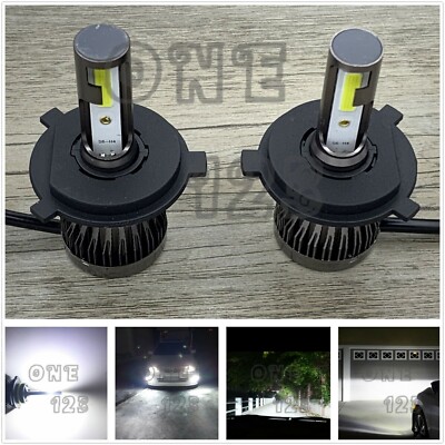 NEW 2PCS MINI H4 9003 HB2 6000K White 55W LED Headlights Bulbs Kit High Low Beam