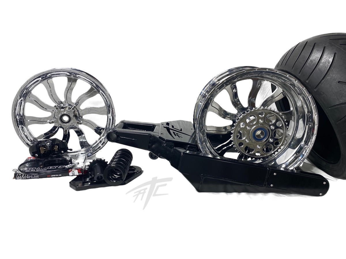 KYOKO RIPPERS オーバードライブ 300 OSD FAT TIRE KIT CHROME INFERNO WHEELS 08-12 SUZUKI HAYABUSA