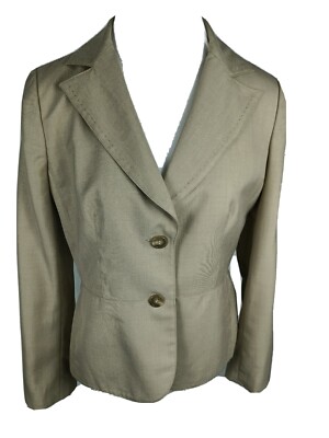 Ann Taylor Wms Sz 10 Biege Color Poly Rayon Blend Suit Separate Jacket R6