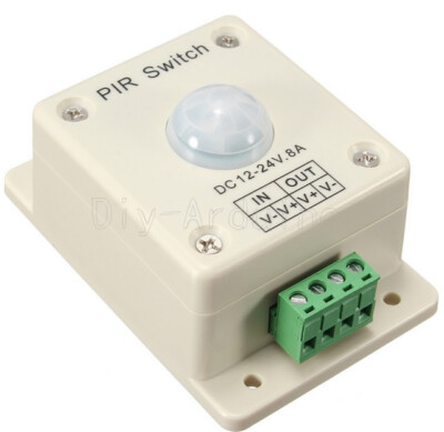 PIR Switch 8A PIR Motion Sensor DC 12-24V For LED Strip Light Bulb Infrared MT