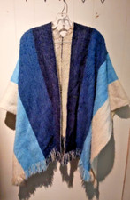 Unbranded, Unisex, One Size, Color-block Poncho with Open Front, tagless