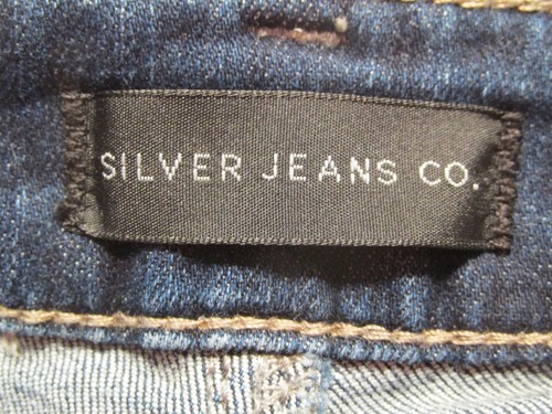 SILVER JEANS CO Suki Jean Shorts Women Waist 34" Blue Denim Cuffed Stretch - Picture 6 of 14