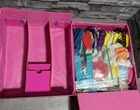 Large Vintage Barbie Doll Clothing Outfit & Accessories Lot w/Storage Case