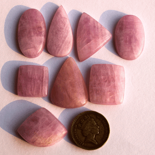 Venta al por mayor 8 piezas de piedras preciosas de cabujón mezcla de kuncita... - Imagen 2 de 11