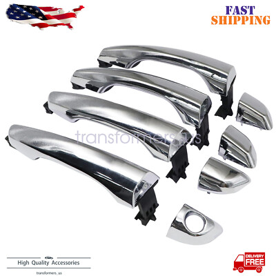 New Chrome Outside Door Handle Set of 4 For Hyundai Elantra 2017-2020 ...