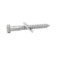 5/8" x 6" Hot Dipped Galvanized Lag Screws w/Flat Washers, Grade A, Quantity 25