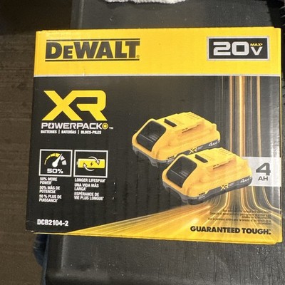 Dewalt 2026 DCB2104-2 20V Max XR pwrpck 4.0Ah Lithium Ion Batteries (NIB)(527)
