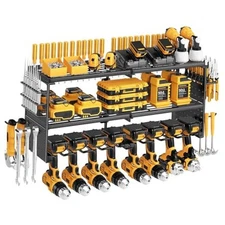 Power Tool Organizer Wall Mount, 300Lbs Load 3 Layer Heavy Duty Metal Black