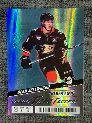 Olen Zellweger 2024-25 UD Credentials Rookie Debut Ticket Access /999 #134 RC
