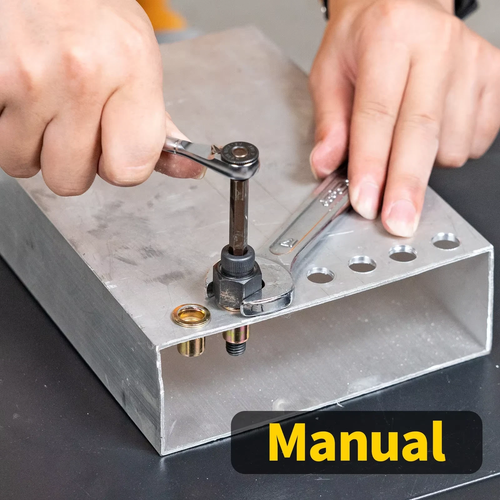 Metallic Plate Riveted 58pcs Manual Rivet Nut Tool Kit M3-M10 Carbon Steel Threaded Inserts ...