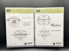 Stampin Up From My Heart Rubber Stamp Set New and Unused in Clear Storage Box