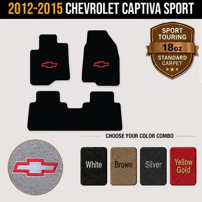 Bowtie Logo Front & Rear Runner Floor Mats for 12-15 Captiva Sport #Aka