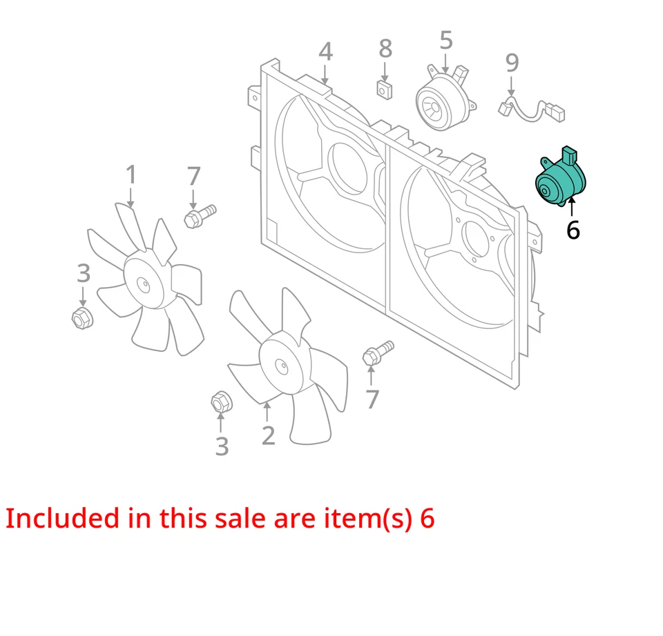 Cooling Motor Fan Assy W/o Turbo 1355a093 Fits MITSUBISHI LANCER 2008-2015 - Image 4 of 4
