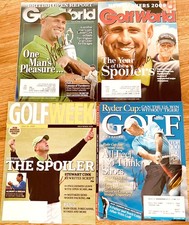 4 Stewart Cink autographed signed autograph auto golf magazines COA British Open