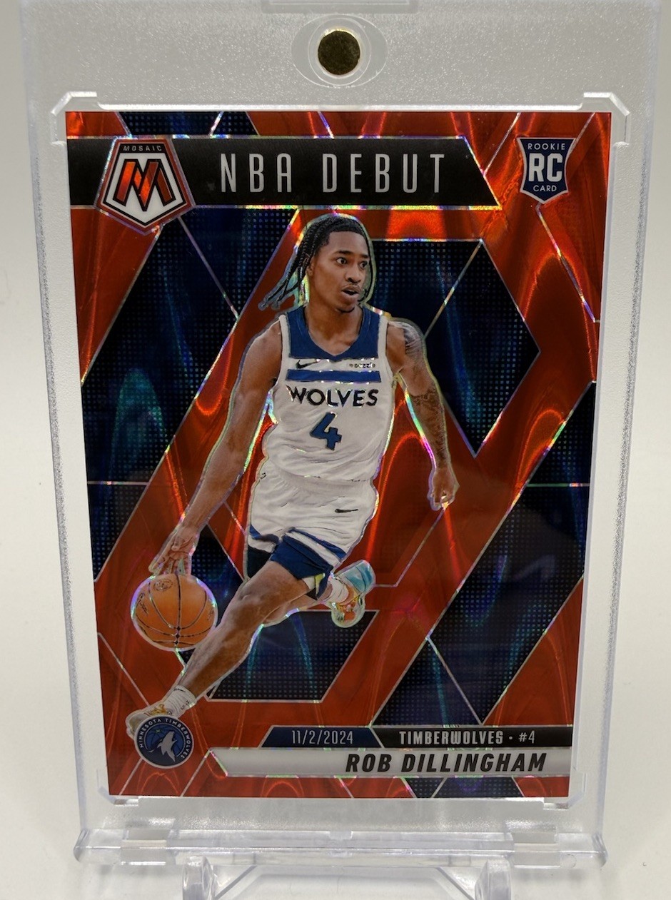 2024-25 Panini Mosaic NBA Debut Rob Dillingham #270 Red Seismic (RC) /299