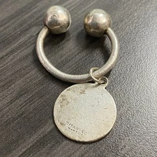 Tiffany & Co Sterling Key Holder & Charm - Vtg Tiffany & Co Sterling Key Holder