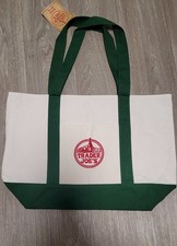Trader Joe  s Canvas Tote Bag - Large Green Limited Edition - NEW with TAGS