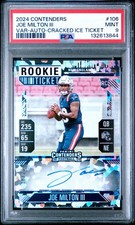 2024 Contenders Cracked Ice Ticket 18/23 Joe Milton Rookie Auto #106 PSA 9 GS1