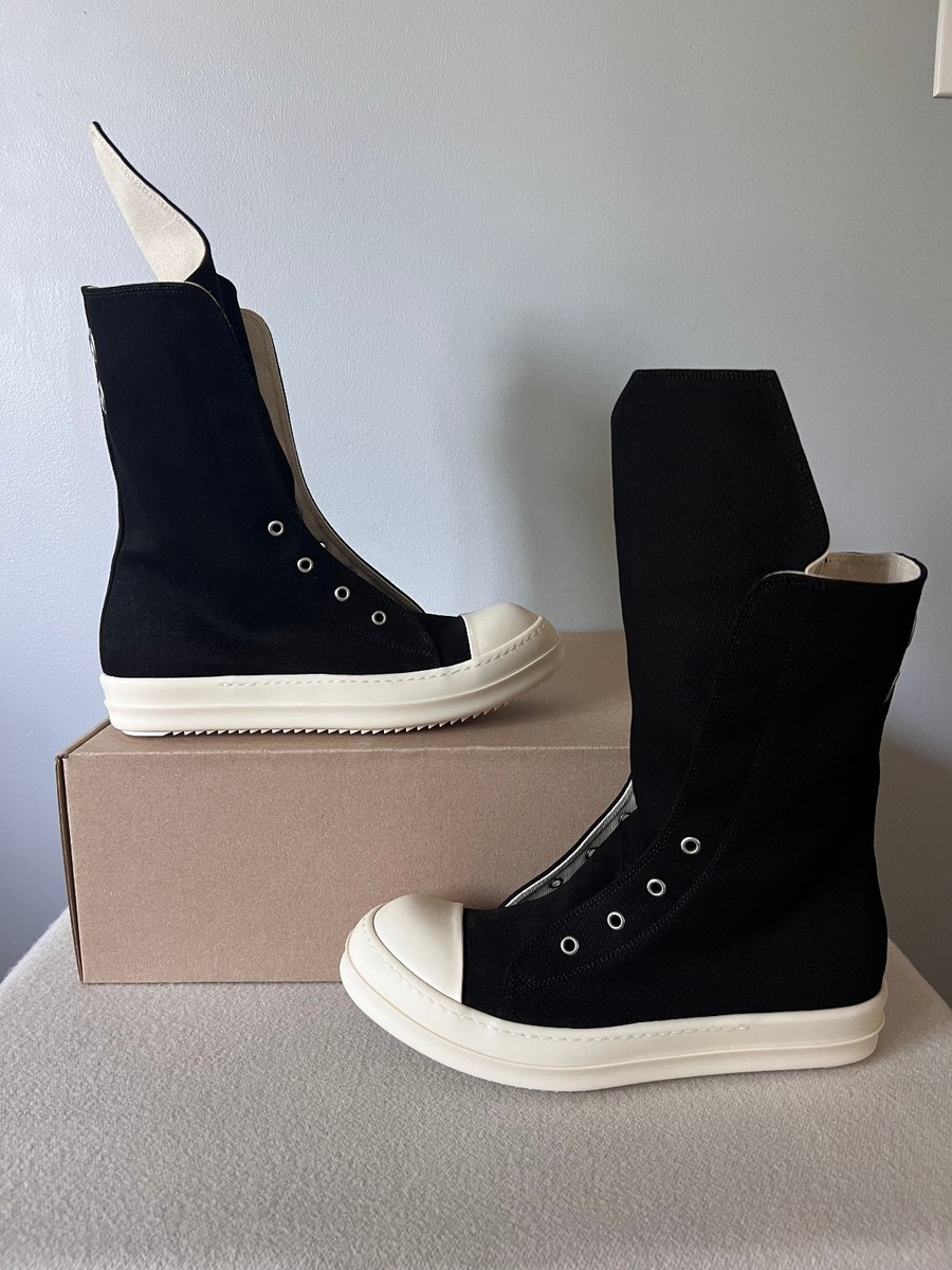 Rick Owens DRKSHDW Ramones Boots - Size 42 - Black - NEW - Made in