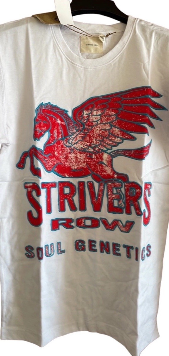 FILA T shirt uomo Strivers Row bianca radiatore logo grafico taglia media nuova con etichetta