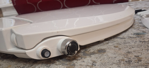 Sedile WC bidet Brondell bianco allungato ricambio NA240710 hardware mancante - Foto 3 di 14