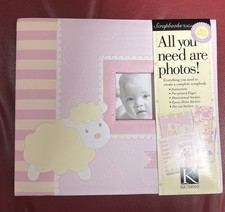 K Company Sweet Pea Baby Girl Scrapbook To Go Album 8.5x8.5 Just Add Photos Lamb