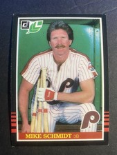 1985 Leaf Baseball Mike Schmidt Philadelphia Phillies Card #205 Hall of Famer